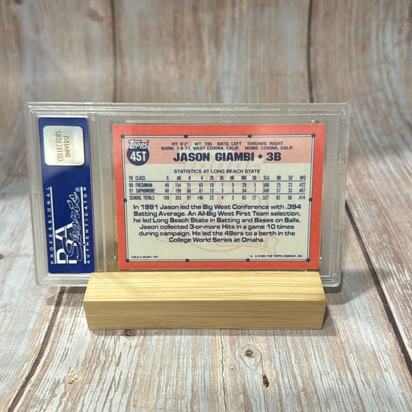 1991 Topps Traded Jason Giambi #45T PSA Mint 9 Baseball Card Item #ME553 - Picture 3 of 3